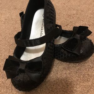 Toddler Girl Satin and Sequin Covered Mary Jane